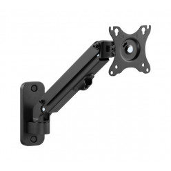 Monitor wall mount arm for 1 monitor up to 27-  Gembird MA-WA1-01, Adjustable wall display mounting arm (rotate, tilt, swivel),  VESA 75/100, up to 9 kg, black